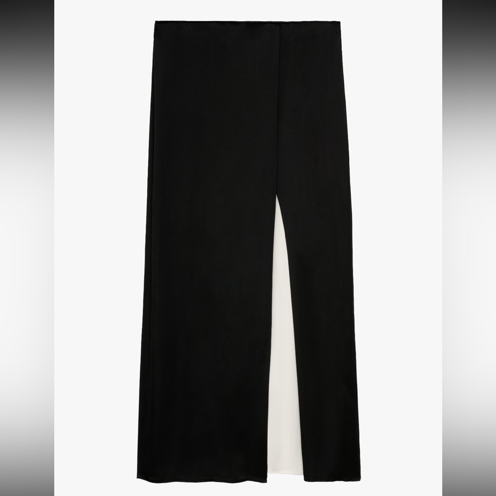 Limited edition satin midi skirt